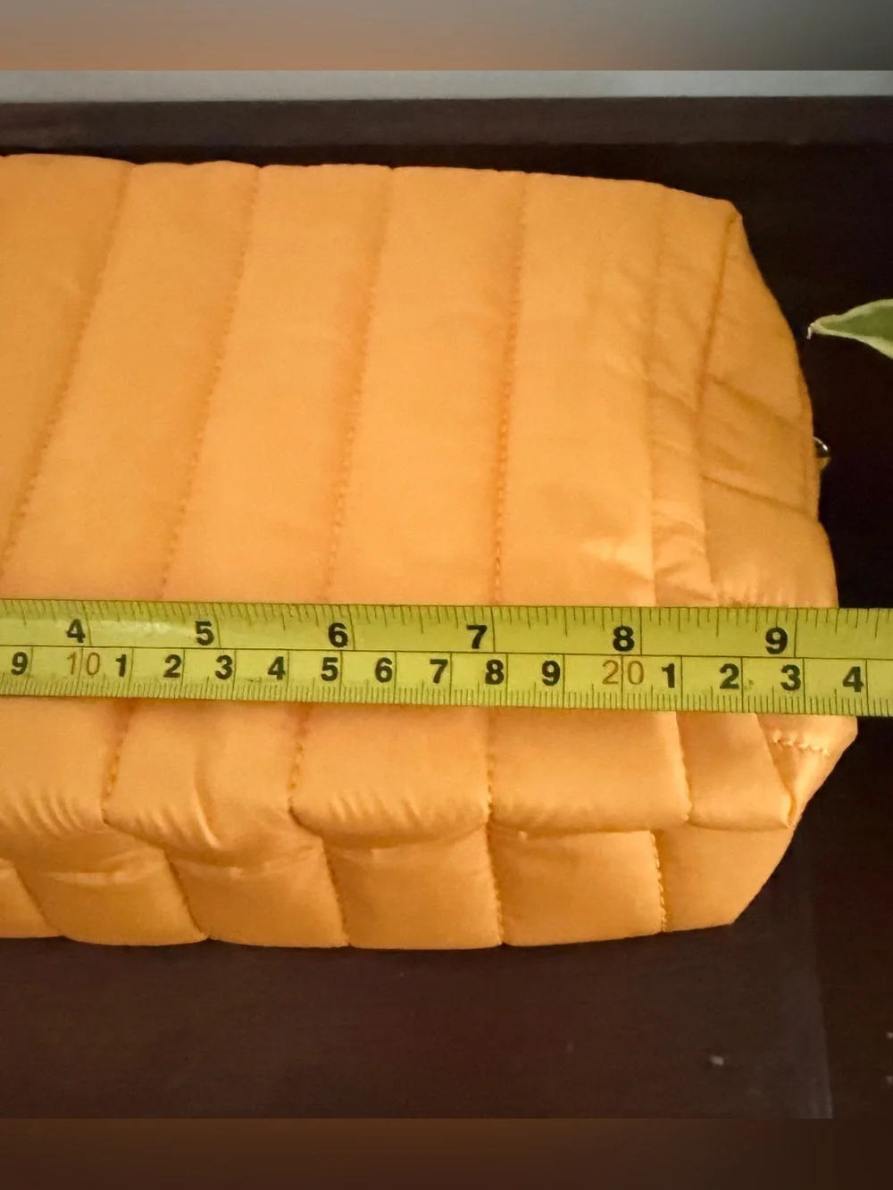 Sol de Janeiro Yellow Quilted Makeup Bag Cosmetic Travel Pouch Zip Case Large 62